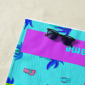 名前をカスタムするカラフルモダン夏ビーチタオル ビーチタオル (インサイチュ)