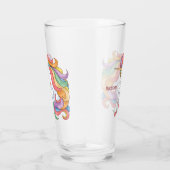 名前をカスタムするカラフルユニコーン タンブラーグラス (右)
