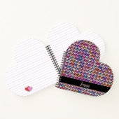 名前をカスタムするカラフル付きライン石 ノートブック (内部)