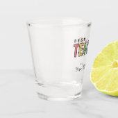 名前をカスタムするカラフル先生感謝状 ショットグラス (左)