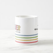 名前をカスタムするカラフル先生賞品 コーヒーマグカップ (中央)
