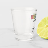 名前をカスタムするカラフル行動アナリスト ショットグラス (左)