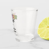 名前をカスタムするカラフル行動アナリスト ショットグラス (右)