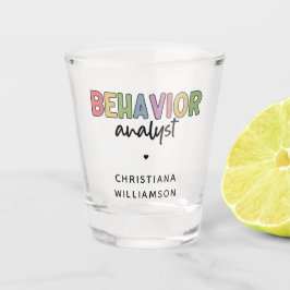 名前をカスタムするカラフル行動アナリスト ショットグラス