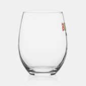 名前をカスタムするカラフル行動アナリスト ステムなしワイングラス (右)