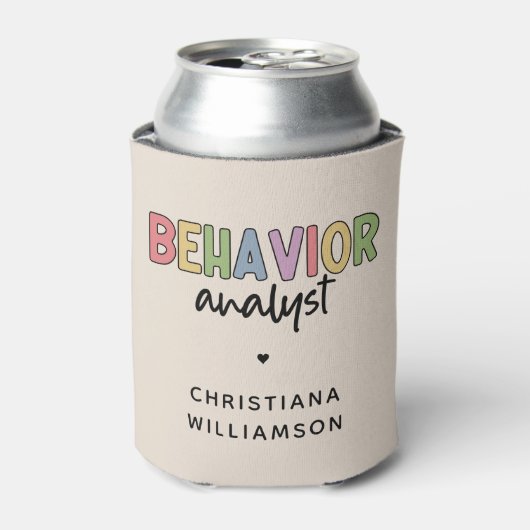 名前をカスタムするカラフル行動アナリスト 缶クーラー (缶正面)