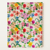 名前をカスタムするカラフル野フェミニン花ガーリー プランナー手帳 (裏面)