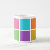 名前をカスタムするカラー正方形マグカップ コーヒーマグカップ (中央)