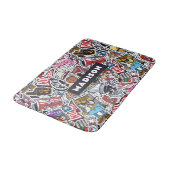 名前をカスタムするカレッジ漫画パターン バスマット (アングル)