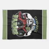 名前をカスタムするカントリーファームズバーントラクター農家 キッチンタオル (横)