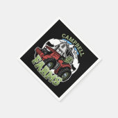 名前をカスタムするカントリーファームズバーントラクター農家 スタンダードカクテルナプキン (角)