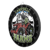 名前をカスタムするカントリーファームズバーントラクター農家 ダーツボード (正面右)