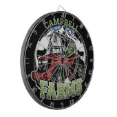 名前をカスタムするカントリーファームズバーントラクター農家 ダーツボード (正面左)