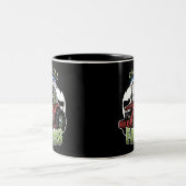 名前をカスタムするカントリーファームズバーントラクター農家 ツートーンマグカップ (中央)