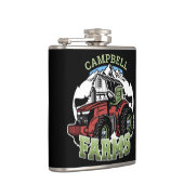 名前をカスタムするカントリーファームズバーントラクター農家 フラスク (右)