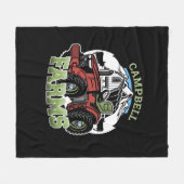 名前をカスタムするカントリーファームズバーントラクター農家 フリースブランケット (正面(横))