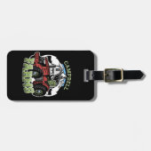 名前をカスタムするカントリーファームズバーントラクター農家 ラゲッジタグ (正面横)