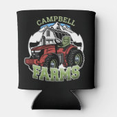 名前をカスタムするカントリーファームズバーントラクター農家 缶クーラー (裏面)