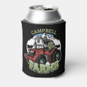 名前をカスタムするカントリーファームズバーントラクター農家 缶クーラー (缶裏面)