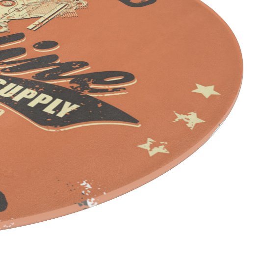 名前をカスタムするガソリンモータレトロ整備士車庫 カッティングボード (角)