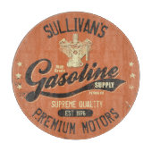 名前をカスタムするガソリンモータレトロ整備士車庫 カッティングボード (正面)