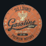 名前をカスタムするガソリンモータレトロ整備士車庫  ダーツボード<br><div class="desc">名前をカスタムするガソリンレトロ整備士ショップデザインカスタマイズ – お名前とカスタム文字と！プレミアム改造クラシックカーまたは4x4ガレージデコール！</div>