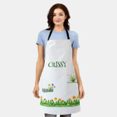 名前をカスタムするガーデンエプロン エプロン (着用した状態)