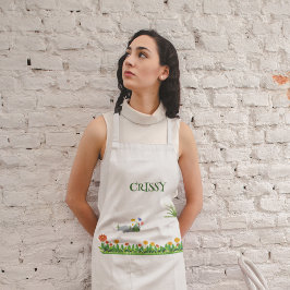 名前をカスタムするガーデンエプロン エプロン