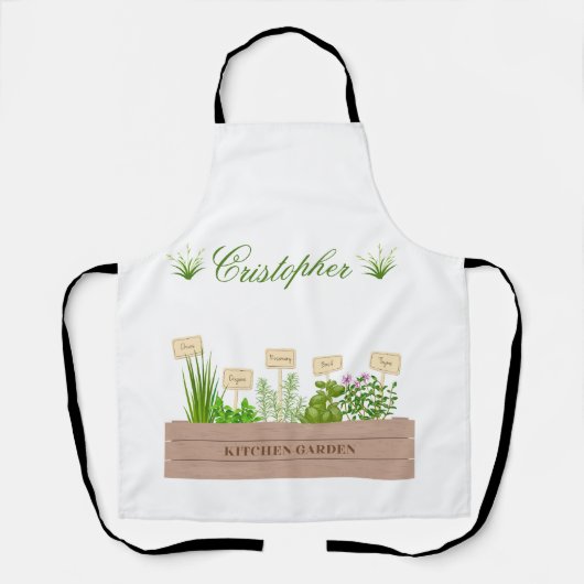 名前をカスタムするガーデンエプロン エプロン (正面)
