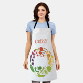 名前をカスタムするガーデンエプロン エプロン (着用した状態)