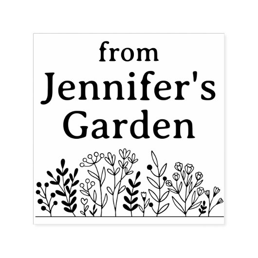 名前をカスタムするガーデンセルフインキングゴムスタンプ セルフインキングスタンプ (デザイン)