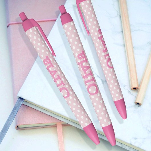 名前をカスタムするガーリーパーソナライズされたペン 青ボールペン