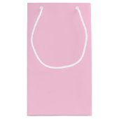 名前をカスタムするガーリーピンク スモールペーパーバッグ (裏面)