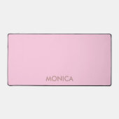 名前をカスタムするガーリーピンク デスクマット (正面)