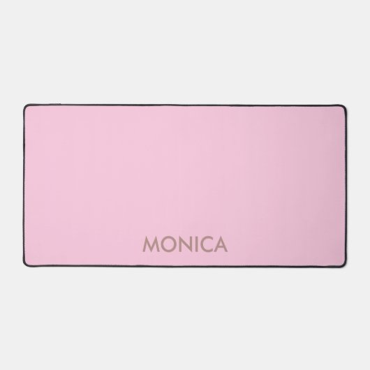 名前をカスタムするガーリーピンク デスクマット (正面)