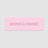 名前をカスタムするガーリーピンク 名札 (正面)