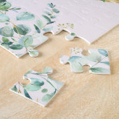 名前をカスタムするガールズコアラベアピンク&グリーナリー ジグソーパズル (側面)