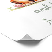 名前をカスタムするガールズ子供部屋サファリタイガー前向き ポスター (角)