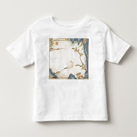 名前をカスタムするガールトドラーコットンTシャツバニー トドラーTシャツ (正面)