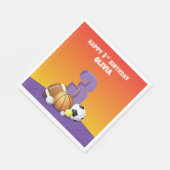 名前をカスタムするガール第3期バースポーズボール スタンダードランチョンナプキン (角)