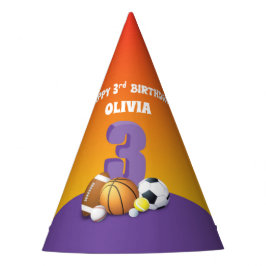 名前をカスタムするガール第3期バースポーズボール パーティーハット