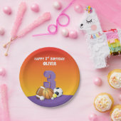 名前をカスタムするガール第3期バースポーズボール ペーパープレート (パーティー)