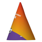 名前をカスタムするガール5th誕生日スポーツボール パーティーハット (右)