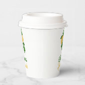 名前をカスタムするキュートイエローグリーンサマーレモネード 紙コップ (右)