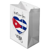 名前をカスタムするキューバラブ ミディアムペーパーバッグ (裏面アングル)