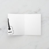 名前をカスタムするキンバリー-ギターはノート感謝していしています サンキューカード (内部)