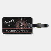 名前をカスタムするギターバンドマーチロック転が音楽バッグ ラゲッジタグ (裏面横)