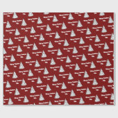 名前をカスタムするギフトラップ | メリークリスマスギフトラップ ラッピングペーパー (フラット)