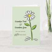 名前をカスタムするギフト神からのデイジー祖父母の日 カード (正面)