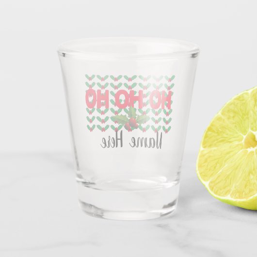 名前をカスタムするクパーソナライズされたリスマスショットグラス ショットグラス (裏面)